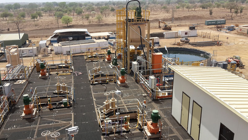 CIL processing facilities at Roxgold’s Yaramoko gold mine under construction in Burkina Faso.  Credit: Roxgold