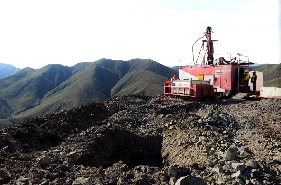 Drill rigs at work during Nickel Creek's recent program at the Nickel Shäw nickel-copper-PGM project in the Yukon. Credit: Nickel Creek Platinum.