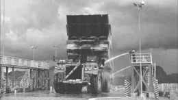 Compania Minera AntaminaWashing a truck at Antamina. The 70,000-tonne-per-day open-pit operation will produce more than 300,000 tonnes copper and 280,000 tonnes zinc in concentrate annually over the next 10 years.