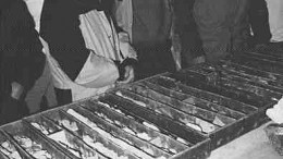 Visitors view core at International Freegold's Golden Summit project in Alaska.