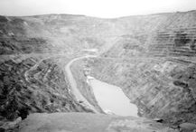 A view of the Lornex pit at the Highland Valley copper mine in southern British Columbia.