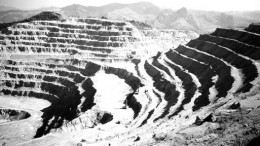 A view of the existing workings at Rosia Montana, as seen in 1999.