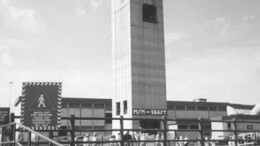 The man-and-machine shaft at Harmony Gold's Elandsrand gold mine.