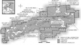 Map credit: Canadian RoyaltiesA map outlining Canadian Royalties' deposits and targets in the Expo-Ungava region of far northern Quebec.