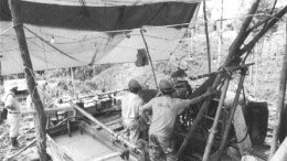 Drilling hole 7 at Aurelian's Aguas Mesa Norte prospect.