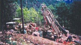 Drilling at Kimber Resources' Carmen gold-silver deposit in Mexico's Sierra Madre mountains.