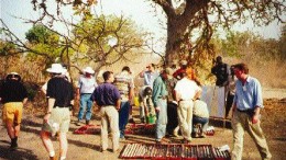 Mining analysts examine drill core at the Loulo gold deposit in western Mali. Randgold Resources has announced plans to mine Loulo and the neighbouring Yalea deposit.