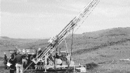 The Christensen CS-1000 at work on Pacific Minerals Canada's 217 gold property.