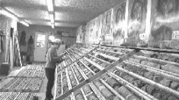 Examining core from the Victor diamond project at Attawapiskat.