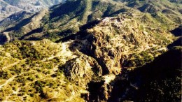 An aerial view of Vancouver-based Alamos Gold's Mulatos gold project in Sonora state, Mexico.