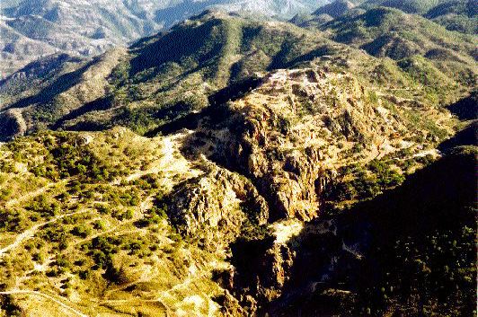 An aerial view of Vancouver-based Alamos Gold's Mulatos gold project in Sonora state, Mexico.