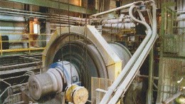 The ball mill at the Eagle River gold mine near Wawa, Ont.