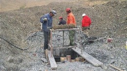 A shaft sunk by the Qinghai Geological Survey Institute at the Dachang gold property in Qinghai province.