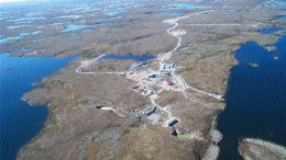 A view of De Beers' Snap Lake diamond project, 220 km northeast of Yellowknife.