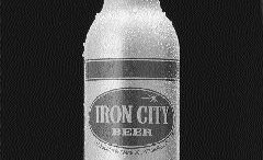 The aluminum beer bottle, produced jointly by Alcoa and Pittsburgh Brewing.