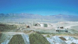A view of Meridian Gold's flagship El Peon gold-silver mine in Chile, one of the lowest-cost gold mines in the world.