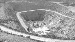 The open pit at Anvil Mining's newly expanded Dikulushi copper- silver mine in the Democratic Republic of Congo.