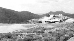 A view of the idled plant on Capstone Gold's Cozamin copper-silver-zinc property on the outskirts of Zacatecas, Mexico. The area is in need of some remediation work around the former tailings pond on the left.