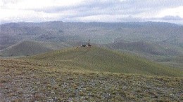 A drill tests the 51-sq.-km Constancia copper-gold project, situated 600 km southeast of Lima, Peru. Norsemont Mining can earn a 70% interest in the project from mining titan Rio Tinto.