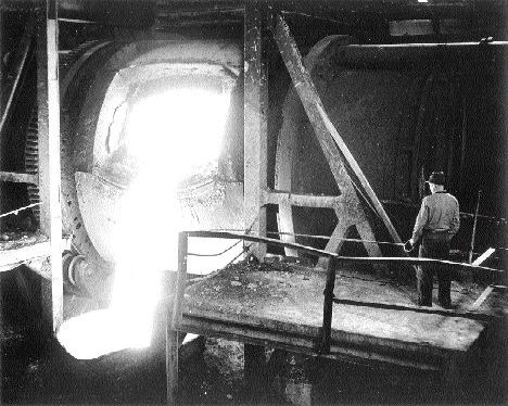 An undated scene from the Noranda smelter in Quebec.