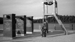 The Elliot Lake Mining Monument in Horne Lake Park near Elliot Lake, Ont.