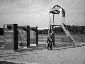 The Elliot Lake Mining Monument in Horne Lake Park near Elliot Lake, Ont.
