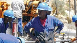 Drillers log long hours under the hot Namibian desert sun. Forsys Metals has two drill rigs on-site and a third is on its way. The company is conducting an 18-hole, 5,300-metre drill program on its Valencia property.