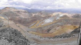 A view of the Yanacocha gold mine in Peru, which accounts for about 50% of the country's gold output. The mine is operated by Newmont Mining in a partnership with Companhia de Minas Buenaventura of Peru.