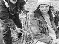 PACIFIC RESOURCESGeologists hold core drilled on Pacifica Resources' Selwyn zinc-lead project.