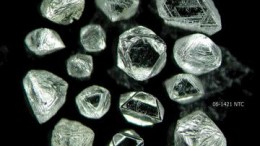 SHEAR MINERALSA group shot of some of the larger macrodiamonds (mainly white octahedrons) from Shear Minerals' Notch discovery in eastern Nunavut.