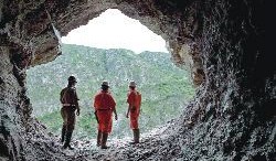 YAMANA GOLDThree Yamana Gold workers at the company's Jacobina gold mine in Brazil. Yamana, with help from Northern Orion, has launched a hostile bid for U.S.-based Meridian Gold.