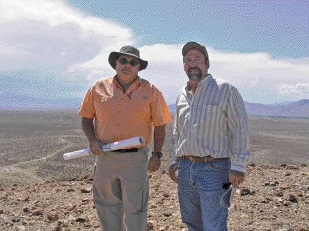 BY JAMES WHYTENevada Copper project manager Greg French and chief operating officer Joe Kircher atop one of the hills at the Pumpkin Hollow copper deposit east of Yerington, Nev.