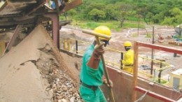 Working at Anvil Mining's Dikulushi mine in the Democratic Republic of the Congo.