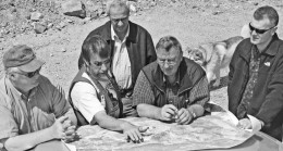 Examining a map at the Copper Mountain Mining's namesake project, in southern British Columbia. The latest drilling at the project has revealed two new mineralized zones.