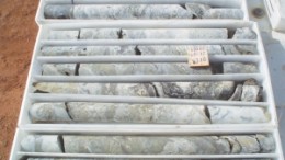 Drill core from the discovery hole at MAG Silver's Juanacipio project, in Mexico's Zacatecas state. The interval from the Valdecanas vein displays epithermal vein textures.