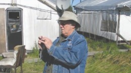 Former Noront Resources CEO Richard Nemis examines core from the high-grade Eagle One project at McFaulds Lake in far northern Ontario.