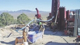 Drilling at the Long Canyon gold property, a joint venture of Fronteer Development Group and AuEx Ventures, located 120 km east of Elko, Nev.