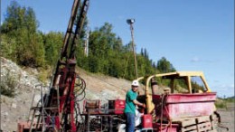 A driller working at Fire River Gold's Nixon Fork project in Alaska.Photo by Ian Bickis