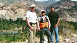 Happier days at Mediterranean Resources' Corak property in northeastern Turkey in 2007, from left: Peter Guest, then president and CEO; Ibrahim Guney, then and current general manager of Mediterranean's Turkish subsidiary Akdeniz Resources Madencilik; and Jag Sandhu, then vice-president of corporate development. Photo by Photo by John Cumming
