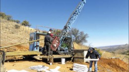 Drillers exploring International Northair Mines' La Cigarra silver project in north-central Mexico. Photo by International Northair Mines