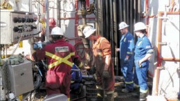 Drillers retrieving core at Karnalyte Resources' Wynyard Carnallitepotash project in Saskatchewan. Photo by Karnalyte Resources