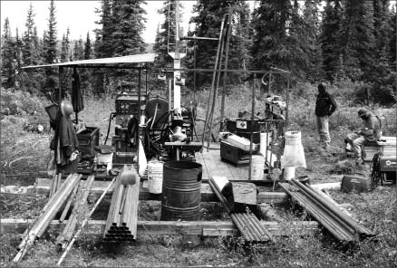 Drillers at the Ashram zone at Commerce Resources' Eldor REE project in northernmost Quebec. Photo by Commerce Resources