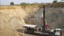 Drillers at work in the north end of the Taunis pit at Oro Mining's Trinidad gold project in Sinaloa, Mexico. Photo by Oro Mining