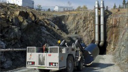 A worker drives down a ramp at Northgate Minerals' Young-Davidson gold project in Matachewan, Ontario. Photo by Northgate Minerals