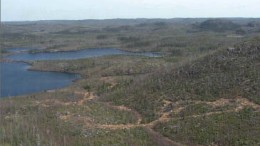 Argex Mining's La Blache titanium dioxide project on the north shore of the St. Lawrence River in Quebec. Photo by Argex Mining