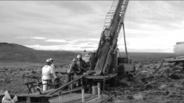 Diamond drillers at Mirasol Resources' Virginia-Santa Rita silver-gold project in Santa Cruz province, Argentina. Photo by Mirasol Resources