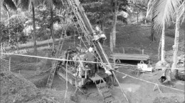 Drillers at Calibre Mining and B2Gold's Primavera gold project in northeast Nicaragua. Photo by Calibre Mining