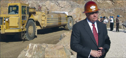 Molycorp CEO Mark Smith at the Mountain Pass rare earth elements project in California. Photo by Trish Saywell