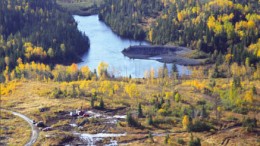 An aerial view of Queenston Mining's Upper Beaver gold-copper project in northern Ontario. Photo by Queenston Mining
