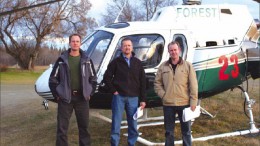 At Rainy River Resources' Rainy River gold project, from left: vice-president of environment and sustainability Kyle Stanfield, COO Michael Mutchler and vice-president of operations Garett Macdonald. Photo by Rainy River Resources